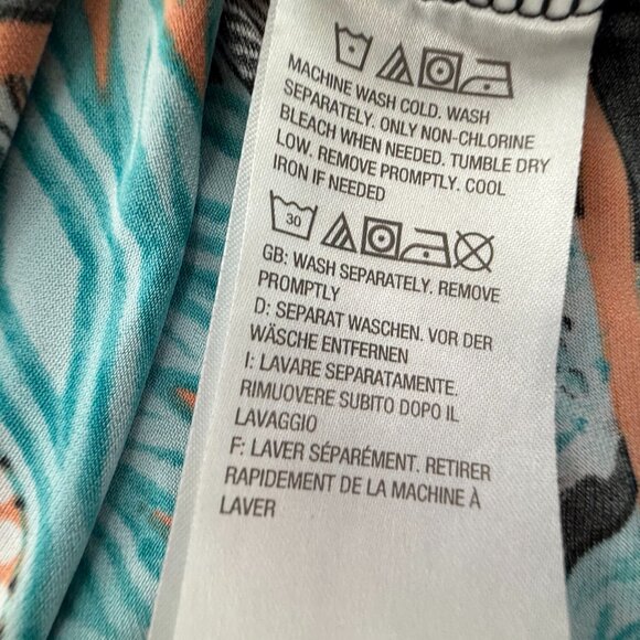 Attitudes By Renee Dress Belted Multicolor V-Neckline medium Dolman Sleeves - Picture 8 of 13